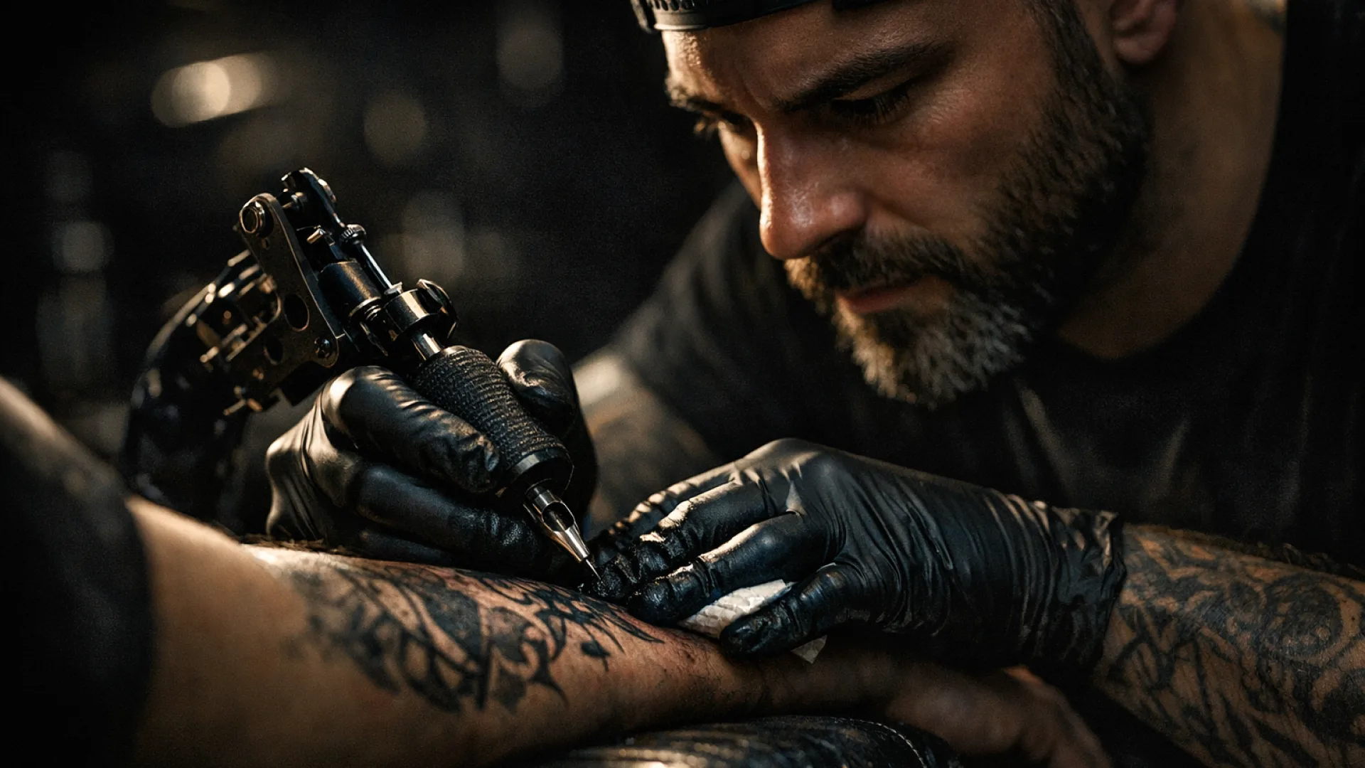 Tätowierer bei der Arbeit